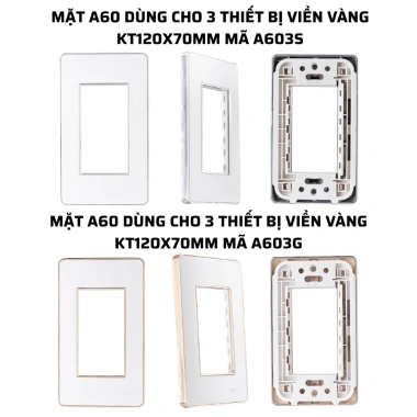 Mặt công tắc & ổ cắm viền vàng bạc MPE cao cấp – Dùng hạt ổ cắm, công tắc rời MPE, Panasonic, Giá chỉ 26.172₫