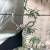 Mặt dây chuyền 14k Ruy băng hoa năm cánh tròn đôi - Tự làm, sang trọng, giảm giá 86.858₫ 3