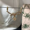 Mặt dây chuyền 14k Ruy băng hoa năm cánh tròn đôi - Tự làm, sang trọng, giảm giá 86.858₫ 7