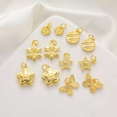 Mặt dây chuyền 18K tự làm - Hình bướm, lá phong, ngôi sao - Giá chỉ 24.982 VND, giảm 5.000 VND 6 Mặt dây chuyền 18K tự làm - Hình bướm, lá phong, ngôi sao - Giá chỉ 24.982 VND, giảm 5.000 VND 6