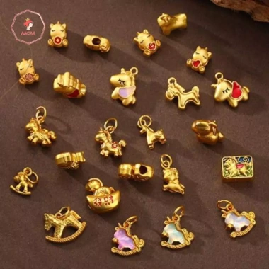Mặt dây chuyền AACAR quyến rũ - Bộ 5 món hợp kim kẽm sơn Pony, DIY, chỉ 35.200₫ 2