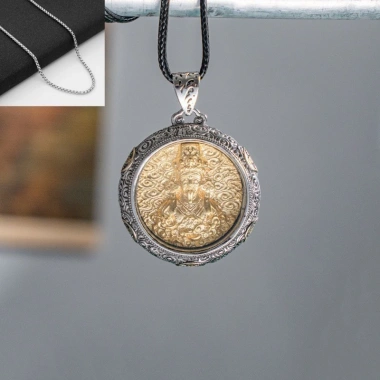 Mặt dây chuyền bạc S925 phong cách Tây Tạng – may mắn, quá khứ hiện tại, giá 173k 6