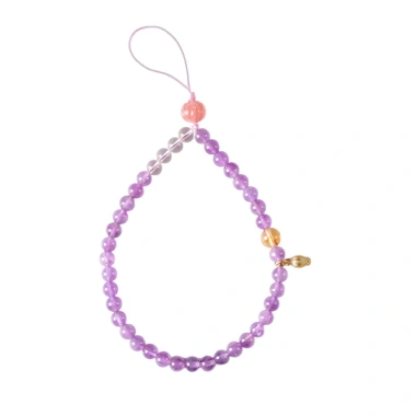 Mặt dây chuyền điện thoại Amethyst Xilian - Dây đeo cổ tay chống sốc, quà tặng