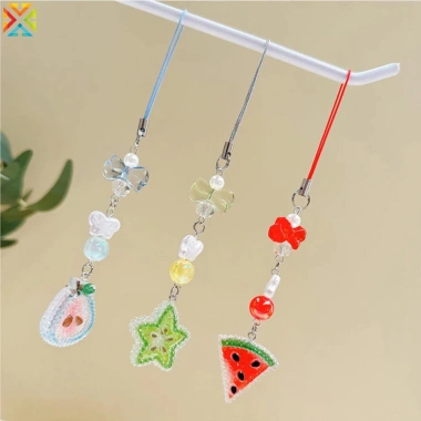 Mặt dây chuyền điện thoại Dưa hấu dâu dễ thương - Dây di động trái cây 37.597₫ 4