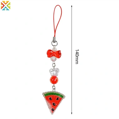 Mặt dây chuyền điện thoại Dưa hấu dâu dễ thương - Dây di động trái cây 37.597₫ 7