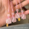 Mặt dây chuyền điện thoại hình mèo pha lê hồng tự nhiên - Móc khóa nữ độc đáo, may mắn, sáng tạo - 84.800 VND 3