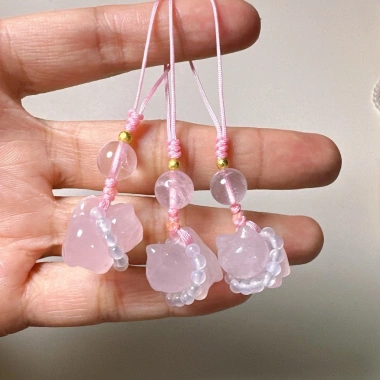 Mặt dây chuyền điện thoại hình mèo pha lê hồng tự nhiên - Móc khóa nữ độc đáo, may mắn, sáng tạo - 84.800 VND 8 Mặt dây chuyền điện thoại hình mèo pha lê hồng tự nhiên - Móc khóa nữ độc đáo, may mắn, sáng tạo - 84.800 VND 8