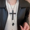 Mặt Dây Chuyền Gothic Dark Cross Xếp Chồng - Phụ Kiện Thời Trang Cá Tính Giá 27.260₫