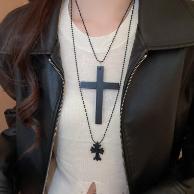 Mặt Dây Chuyền Gothic Dark Cross Xếp Chồng - Phụ Kiện Thời Trang Cá Tính Giá 27.260₫
