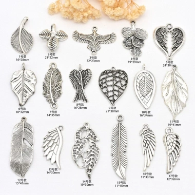 Mặt dây chuyền hợp kim Feather Leaf DIY – Thiết kế tinh tế, giảm còn 30.147₫ (giá gốc 38.890₫) 2