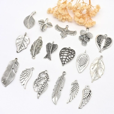 Mặt dây chuyền hợp kim Feather Leaf DIY – Thiết kế tinh tế, giảm còn 30.147₫ (giá gốc 38.890₫) 4