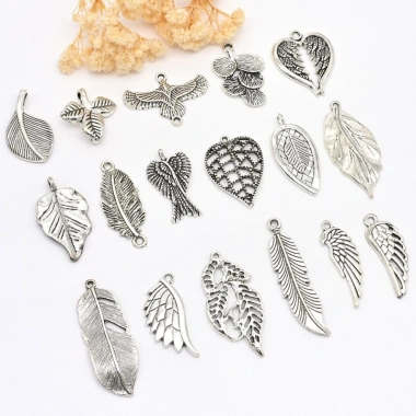 Mặt dây chuyền hợp kim Feather Leaf DIY – Thiết kế tinh tế, giảm còn 30.147₫ (giá gốc 38.890₫) 9
