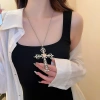 Mặt dây chuyền kim cương chữ thập Gothic retro sang trọng cho nữ - Giá chỉ 39.050 VND 3