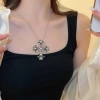 Mặt dây chuyền kim cương chữ thập Gothic retro sang trọng cho nữ - Giá chỉ 39.050 VND 8