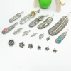 Mặt dây chuyền lá lông vũ handmade, phụ kiện tự làm hoa, giảm giá 34.278₫ 4