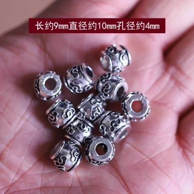 Mặt dây chuyền lỗ lớn hợp kim khuỷu tay bạc Tây Tạng DIY - phong cách độc đáo 11