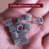Mặt dây chuyền lỗ lớn hợp kim khuỷu tay bạc Tây Tạng DIY - phong cách độc đáo 12