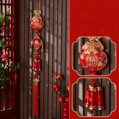 Mặt dây chuyền móc BENYTRO - Chuông gió cá Koi, thêu Tết Nguyên Đán, trang trí mùa xuân, giá chỉ 49.720₫ 6