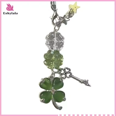Mặt dây chuyền & móc khóa cỏ ba lá tinh tế Eshylala - Phụ kiện thời trang, quà tặng