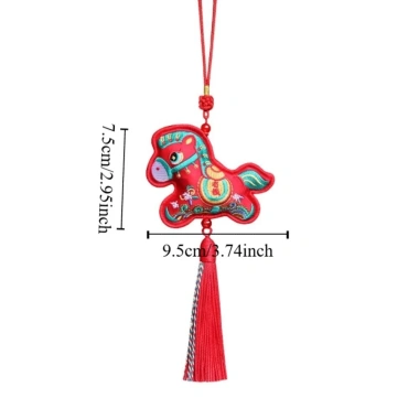 Mặt Dây Chuyền Ngựa Mùa Xuân Pony Thêu Trung Hoa, Móc Khóa Ngựa, Giá 81.290₫