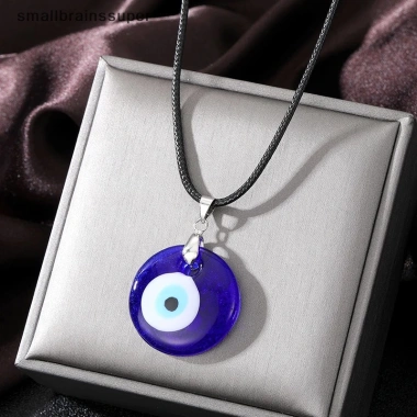 Mặt dây chuyền Smallbrain mắt ác quỷ xanh, vòng cổ tròn Thổ Nhĩ Kỳ Lucky Eye - 36.960đ