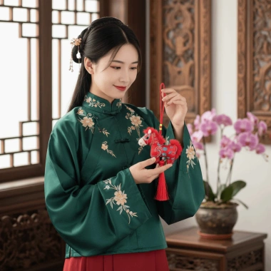 Mặt dây chuyền thêu ngựa ZYJC - Quà tặng năm mới, cung hoàng đạo 68.200 VND