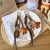 Mặt dây chuyền túi dây bện và móc khóa bánh mì kiềm - Thiết kế sô cô la dễ thương, giá 62.480 VND 3