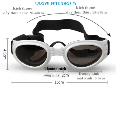 Mắt kính chó chống UV, dây quàng chắc chắn, bảo vệ mắt - 45.000₫ Love Pets Shop 2