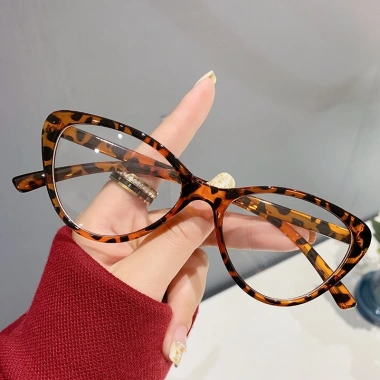Mắt Kính Chống Ánh Sáng Xanh Gọng Mèo Phong Cách Âu Mỹ Cá Tính Thời Trang Nữ