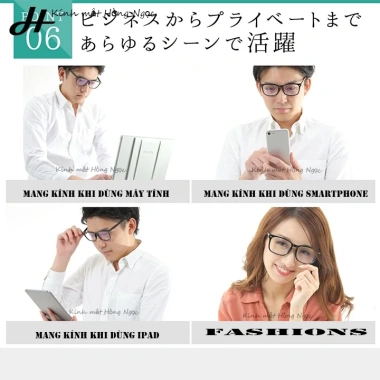 Mắt kính chống ánh sáng xanh, tia UV cho nam nữ - Xem điện thoại, máy tính, 195.000 VND 6