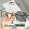Mắt kính đổi màu gọng kim loại vuông ST14 cao cấp, chống UV & ánh sáng xanh, nam nữ, giá 99.000đ 2