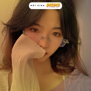 Mắt kính đổi màu không viền MEME Y13 gọng titan, chống UV và ánh sáng xanh, nam nữ - 99k 2
