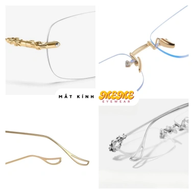 Mắt kính đổi màu không viền MEME Y13 gọng titan, chống UV và ánh sáng xanh, nam nữ - 99k 5