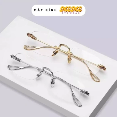 Mắt kính đổi màu không viền MEME Y13 gọng titan, chống UV và ánh sáng xanh, nam nữ - 99k 6