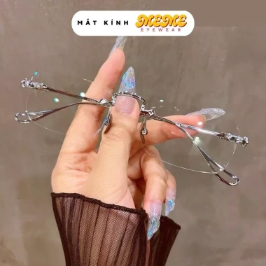 Mắt kính đổi màu không viền MEME Y13 gọng titan, chống UV và ánh sáng xanh, nam nữ - 99k 7