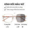 Mắt kính đổi màu nữ UFO chống ánh sáng xanh UV, tròng cận thay được UĐM02 - 171k 8