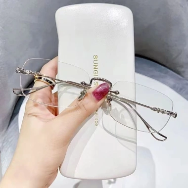 Mắt Kính Gọng Kim Loại Siêu Nhẹ HD Chống Ánh Sáng Xanh Nam Nữ Giá 63.720₫ 5