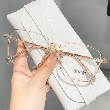 Mắt kính gọng lớn siêu nhẹ PVN60.850 chống ánh sáng xanh Hàn Quốc cho nữ
