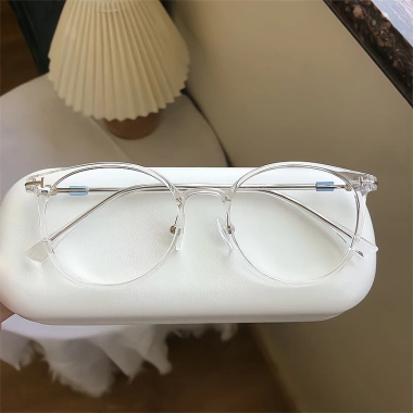Mắt Kính Gọng Tròn Siêu Nhẹ Chống Ánh Sáng Xanh Phong Cách Hàn Quốc Unisex