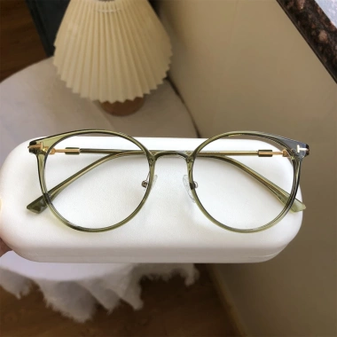 Mắt Kính Gọng Tròn Siêu Nhẹ Chống Ánh Sáng Xanh Phong Cách Hàn Quốc Unisex