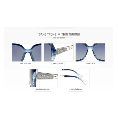 Mắt kính nữ AVIATOR 404 cao cấp chính hãng - Polarized UV400, thời trang, giảm còn 179.000₫