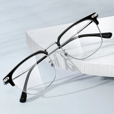 Mắt Kính Nửa Gọng Chống Ánh Sáng Xanh Kiểu Cổ Điển Cho Nam Nữ - Giá 86.400₫ (Giảm từ 109.728₫)