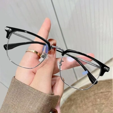 Mắt Kính Nửa Gọng Chống Ánh Sáng Xanh Kiểu Cổ Điển Cho Nam Nữ - Giá 86.400₫ (Giảm từ 109.728₫)