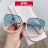 Mắt kính râm nữ chữ V gọng vuông thời trang cá tính, màu sắc đa dạng, phù hợp đi biển, chụp ảnh - iLita Hottrend 27k