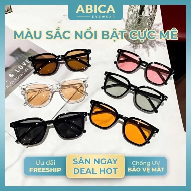Mắt kính râm thời trang Hàn Quốc, chống UV, phong cách đi biển, giá rẻ 25k