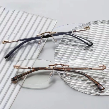 Mắt Kính VIENDO Nam Nữ Không Viền Chống UV Ánh Sáng Xanh Thời Trang - 150.120₫