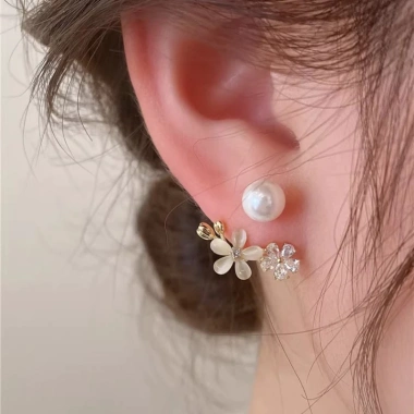 Mắt mèo đá hoa ngọc trai cao cấp - Phụ kiện thời trang thanh lịch nữ, giá ưu đãi 47k
