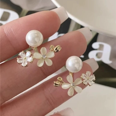 Mắt mèo đá hoa ngọc trai cao cấp - Phụ kiện thời trang thanh lịch nữ, giá ưu đãi 47k