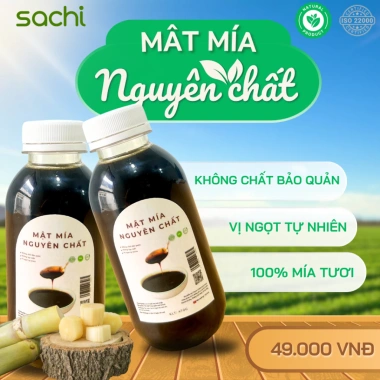 Mật mía Nguyên chất Sachifood 100% mía tươi - Không bảo quản, giảm còn 48.021₫