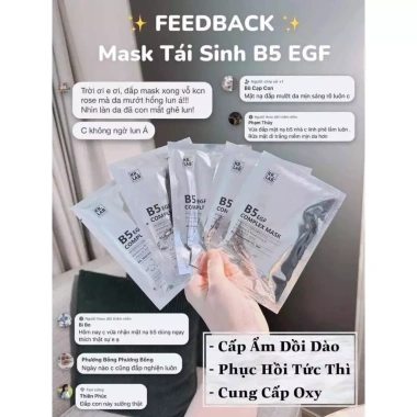 Mặt nạ B5 bạc Kr.Lab EGF – Cấp ẩm, phục hồi, căng bóng, ngăn lõa hoá, treatment, FREESHIP 15.000₫ 9